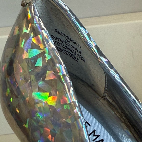 Steve Madden Silver Holographic Heels - Picture 8 of 8